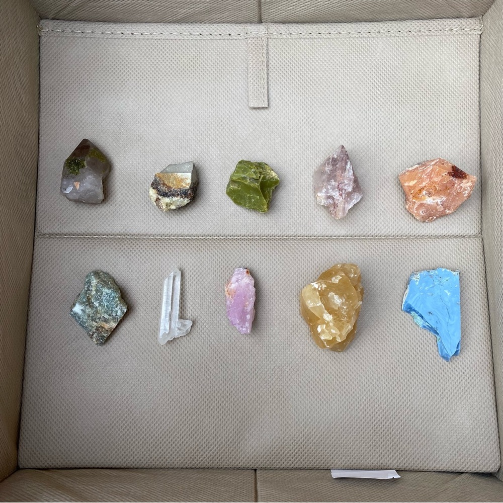 Ten (10) Crystal Raw Assortment Mix Gemstones
